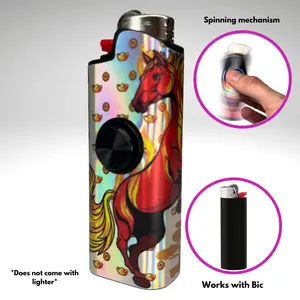 *Happy New Year 2026 Designs* FLKR LYTR Fidget Spinner Lighter Bic Spinner Lighter Case | FLKR LYTR - $14.49