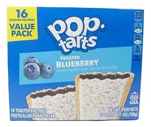 Pop-Tarts Frosted Blueberry Toaster Pastries, Sweet Breakfast Snacks, Shelf-Stable, Family Pack, 27 oz (16 Count)