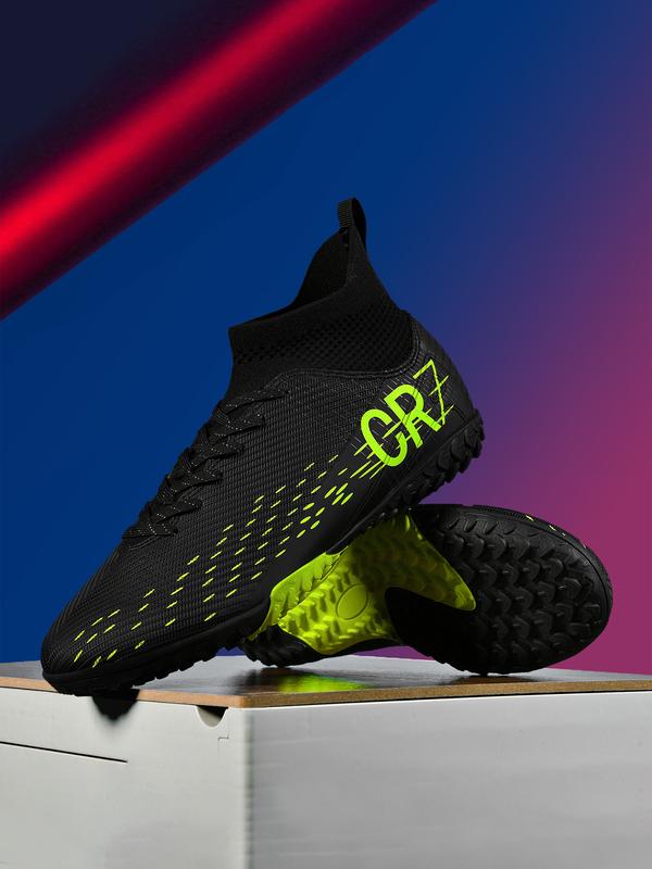 New men's game training boots Non-slip AG cleats Football boots Adult breathable high-top soccer shoes Couple outdoor professional football shoes Lawn light classic black sports soccer cleats Football Field Boots