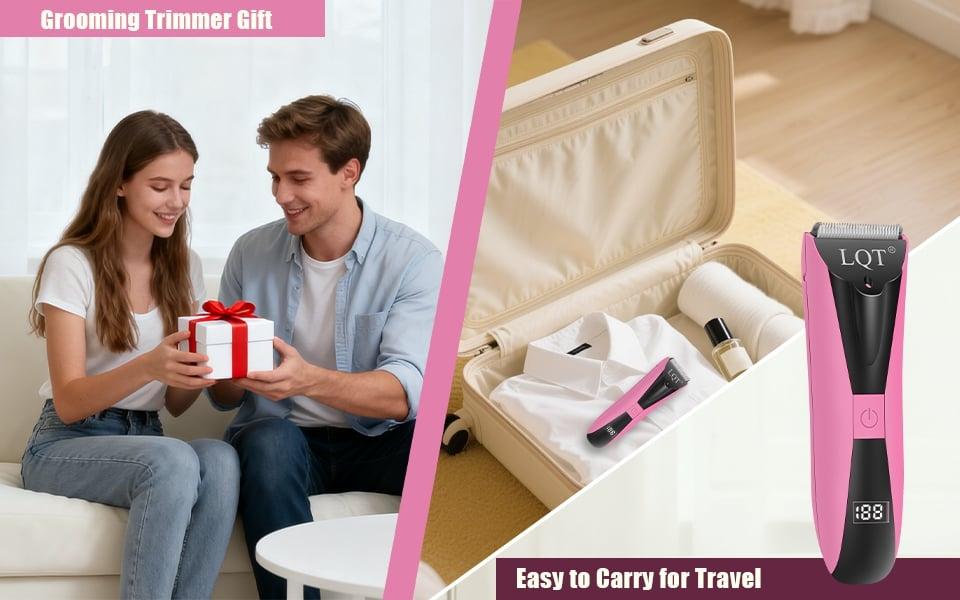 LQT Cordless Hair Clipper, Electric Bikini Trimmer, Body Hair Shaver, Pubic Hair Trimmer, Rechargeable Intimate Grooming Kit with LCD Display, 2 Guide Combs, USB Charging LQT Cordless Hair Clipper, Electric Bikini Trimmer, Body Hair Shaver, Pubic Hair Trimmer, Rechargeable Intimate Grooming Kit with LCD Display, 2 Guide Combs, USB Charging
