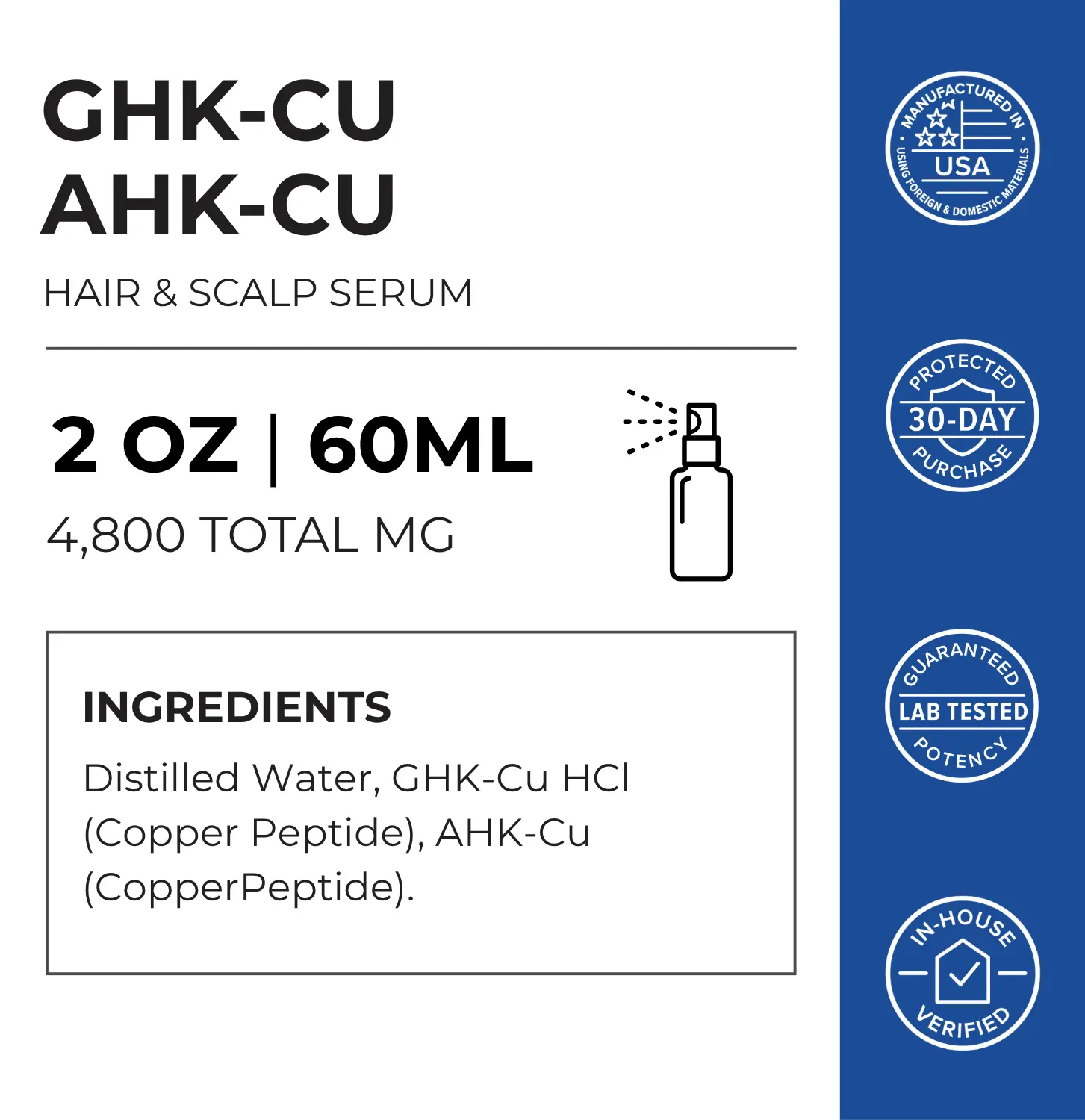 ghk cu ahk cu Ghk-cu and Ahk-cu Copper Peptides 4% Each Leave in Hair and Scalp Serum 2oz Dropper Cosmetic Product Handcrafted in USA fragrance free. Ahk-Cu + Ghk-Cu Hair Serum