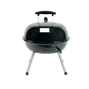14.5'' Steel Portable Charcoal Grill, Black, New - Perfect for Outdoor Cooking Stylish Set