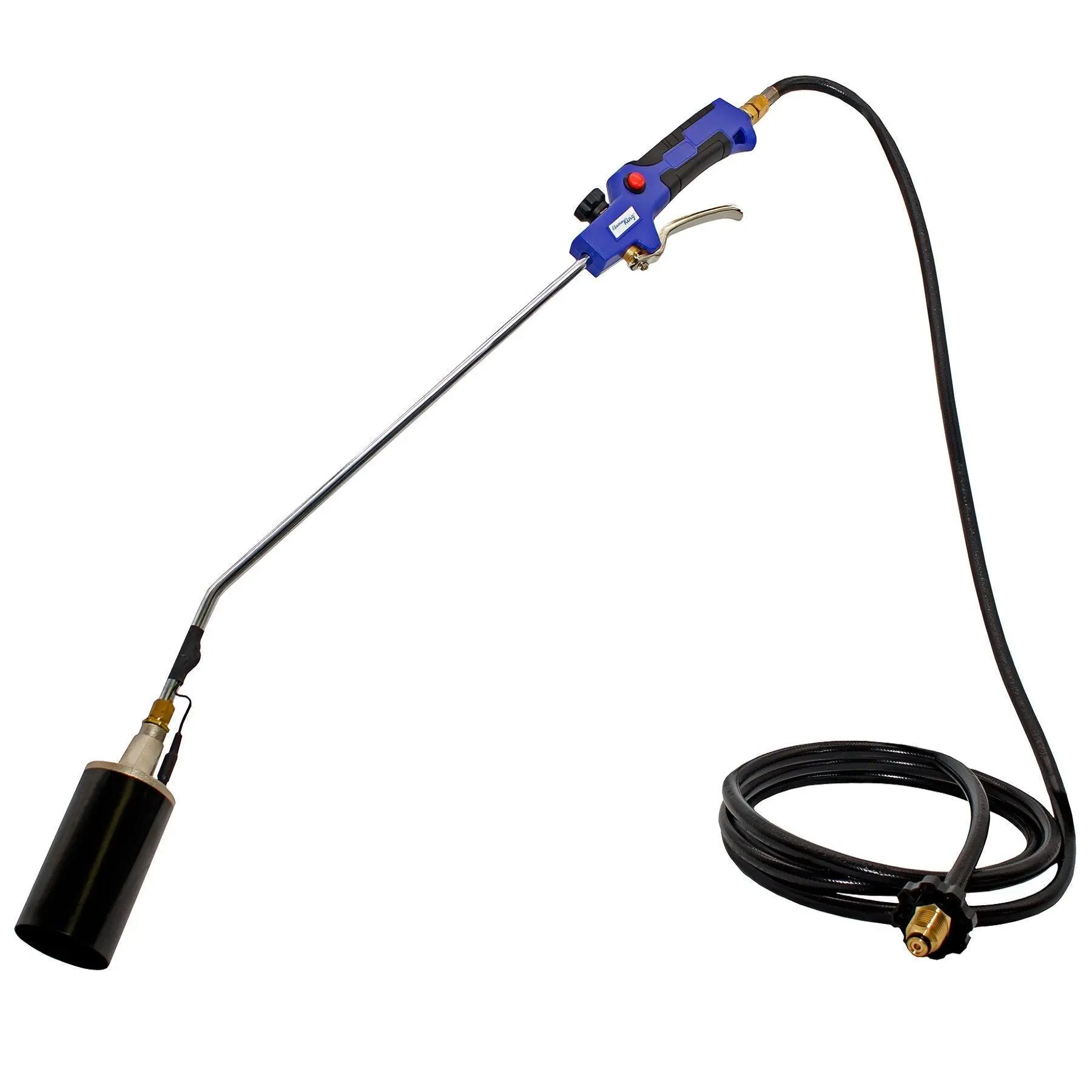 Flame King Propane Torch Kit Heavy Duty Weed Burner, 340,000 BTU with Battery Operated Igniter (Self Igniting), with 10-Ft Hose Regulator Assembly