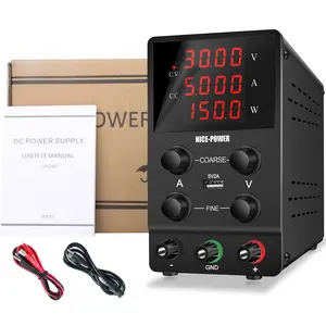 Sps305 Adjustable Dc Power Supply, 30v 5a, Four-Digit Display, 4 Knobs, USB Output 5v 2a, Desktop Power Supply for Phone Repair