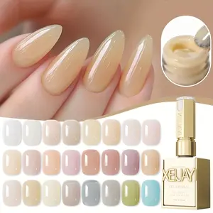 XEIJAYI Translucent Series Nail Gel — 24 Colors, New Trendy Ultra-Bright Ice-Translucent Finish, Hydrating Glossy Ice-Translucent Fruit Jelly Gel, High-Saturation Nail Gel, Long-Lasting and Strong Hold, Suitable for Nail Salons and DIY Gifts