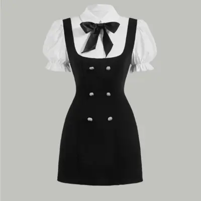 black dress with white collar amazon and Florens This mini black dress LowStock:43692180832307 Inside Kendall Jenner's 21st Size:0-6M