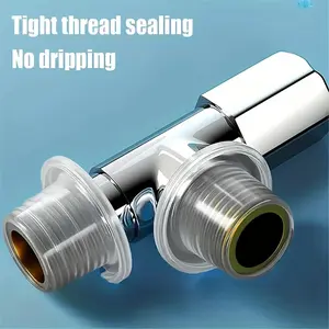 Faucet Leak-Proof Sealing Gasket, 30pcs Silicone Raw Material Belt Hose Sealing Washer Plug for Faucet Triangle Valve, White