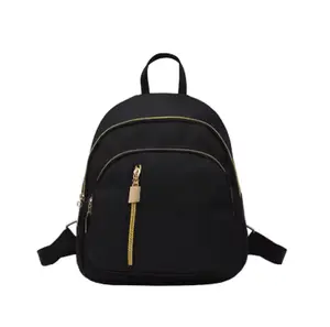 Mini Waterproof Nylon Backpack - Lightweight Durable Design with Gold-Tone Zippers & Multiple Compartments for Everyday Use