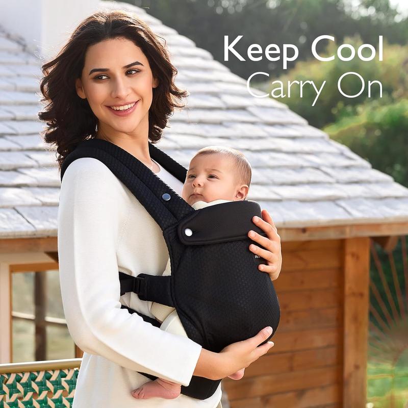Momcozy Baby Carrier - Ergonomic, Cozy and Lightweight Carrier for 7-44lbs, Effortless to Put On, Ideal for Hands-Free Parenting, Enhanced Lumbar Support, Purehug for Infant to Toddler