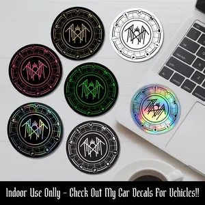 Sleep Token Even In Arcadia Circular Sigil Sticker – Full Album Song Sigils Design Sticker – Dark Aesthetic Band Sticker for Laptops, Water Bottles & Journals, Perfect for Worship Fans, Alt Girls & Metalheads