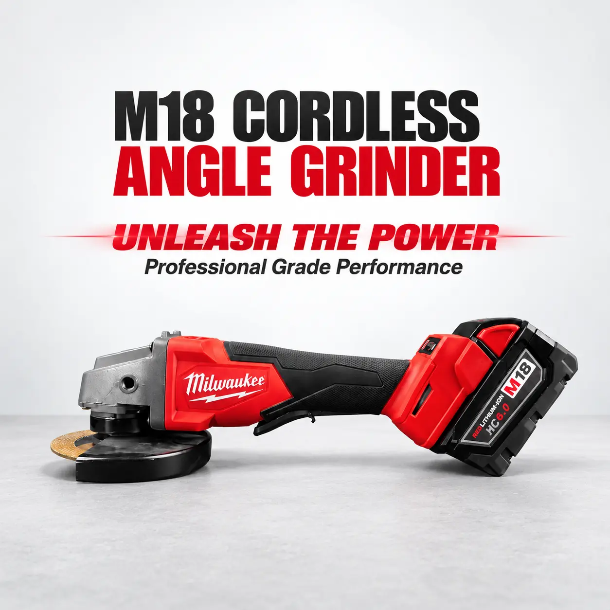 ,Milwaukee M18 125mm Brushless Angle Grinder, 8500RPMProfessional Power Tool with Fast Grinding & Smooth Cuttingfor Weld Cleanup, Metal Work