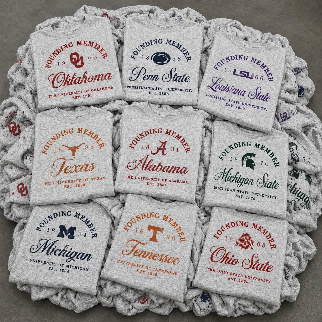 Vintage Founding Member University T-Shirt, Retro College Graphic Tee, Classic Alumni Campus Shirt, Varsity School Spirit Apparel, University Crest Logo Tee, Unisex Cotton Ash Grey T-Shirt, Graduation Gift
