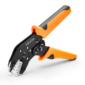 【Spotlight Day】VEVOR Crimping Tool, 24-12 AWG Ratcheting Wire Crimper Tool, Labor-Saving Electrical Terminal Crimp Pliers with Clear Metric & AWG Markings, Quick Release, Adjustable Pressure for Multiple Terminals