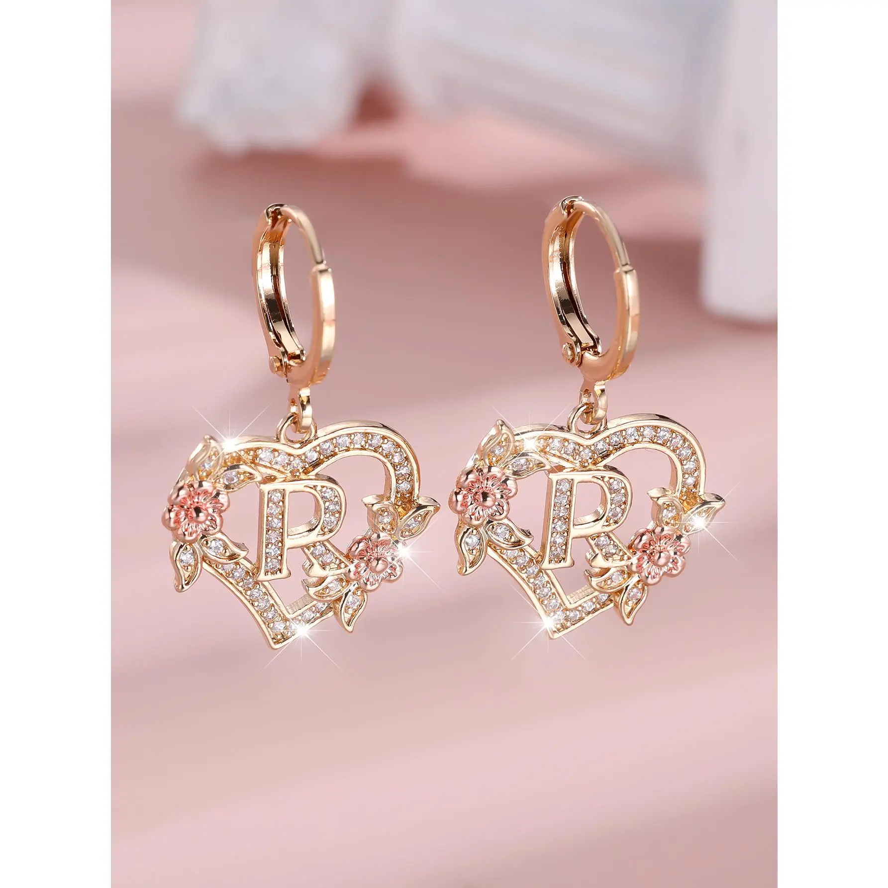 Gold+Rose Gold White Diamond R