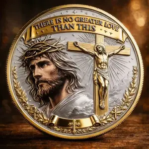 2 Replica Coins 'resurrection' Memorial Coins, Collectible Religious Coins, Ideal Gift for Christians, Church History Souvenir, Easter Gift
