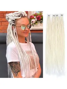 40 Strands 22 Inch Synthetic Braiding Hair Dreadlock Extensions for - Pre-Looped Crochet Braids, Dreadlock Kits for Dreadlock Beginners, Cosplay, Festivals & Bohemian Hairstyle