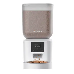 Automatic Dog Feeder 8L/34 Cups Large Capacity Cat Food Dispenser with LCD Screen, Battery Powered, Timer, Up to 50 Meals Daily, Freshness Guaranteed