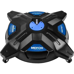 MEKOH 16.5” Pressure Washer Surface Cleaner, Large Lightweight Driveway Pressure Washer Attachment 3600PSI, 4 Caster Wheels, 1/4” Quick Connect, Universal Gas & Electric Power Washer Surface Cleaner