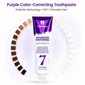 DrWhiten Purple Color Correcting Toothpaste, PAP+ Formula with 7 Probiotics, Mint Grape Flavor, Peroxide-Free Toothpaste for Daily Oral Care #Summervibes #DealsForYouDays