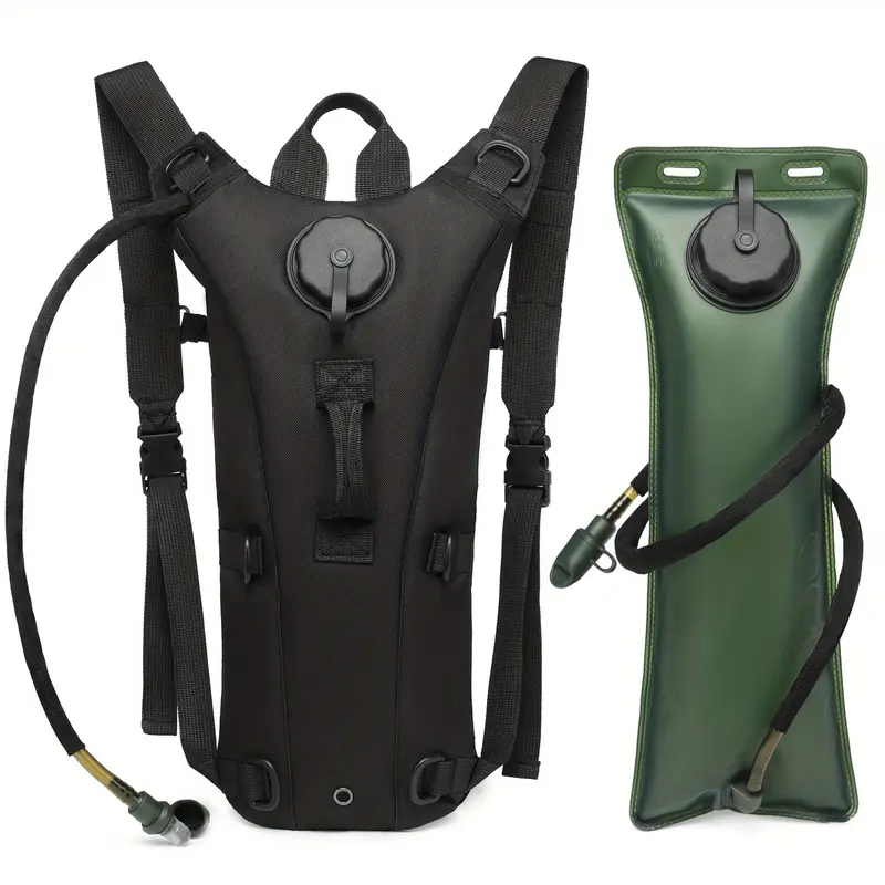 Unisex Tactical Hydration Duffel Bag (Hydration Backpack) with 101.44 oz [3L] Water Bladder, Lightweight Streamlined Gear, Foam Padded Adjustable Straps, Bicycle Hiking Accessory, Comfortable Fit, Father's Day Gift, Components & Parts Compatible