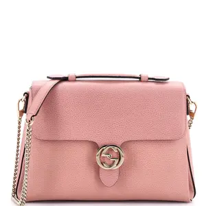 Pre-owned GUCCI Leather Shoulder Bags Interlocking Top Handle Bag Medium by Rebag