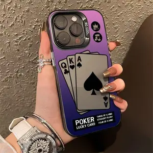Royal Flush Poker Phone Case Collection | Lucky Spade Design.Gradient Poker Phone Case Set | Cool Aesthetic.For iPhone17/16/15/14/13/12/11/Pro/Pro Max
