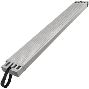 fathersdaygift VEVOR Telescoping Aluminum Work Plank, 6-9 Feet 500lbs Capacity, 12.5 inch Width Aluminum Scaffold Plank, Extension Staging Plank with Skid-Proof Platform Scaffold Ladder Accessory