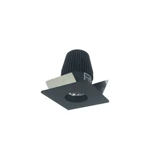 Nora Lighting 1" Iolite LED NTF Square Reflector with Round Aperture, 600lm, 3500K, Black Reflector / White Flange NIO-1SNG35XBW