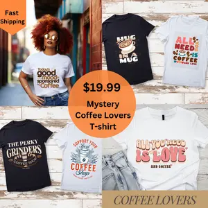 T-shirt Mystery Pick for Coffee Lovers Jersey Short Sleeve Graphic Tee, Fall, Fall Season, Summer, pumpkin spice, gift, Christmas Gift, Mama, Fun, Latte, Cafe