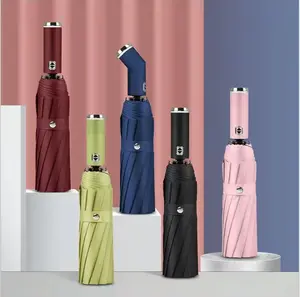 Smart LED Flashlight Automatic Umbrella | 180° Rotating Handle, Windproof & UV Protection Travel Umbrella