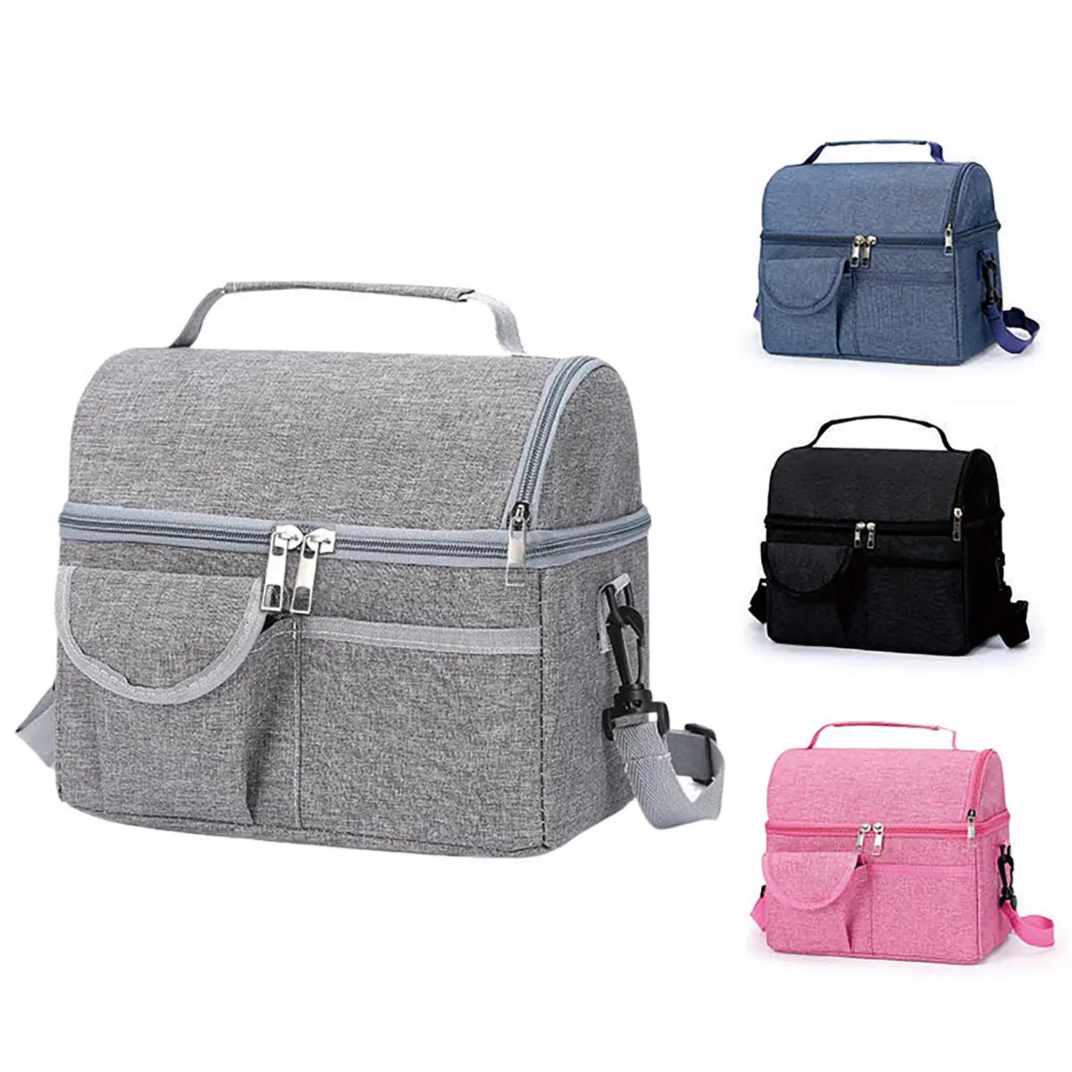 Waterproof Oxford Cloth Breast Milk Bag, Large Double Aluminum Foil Milk Bag, Portable Insulated Lunch Box Bag, Lightweight Insulated Pack, Lunch Bag for Home Kitchen, Waterproof Cooler Bag
