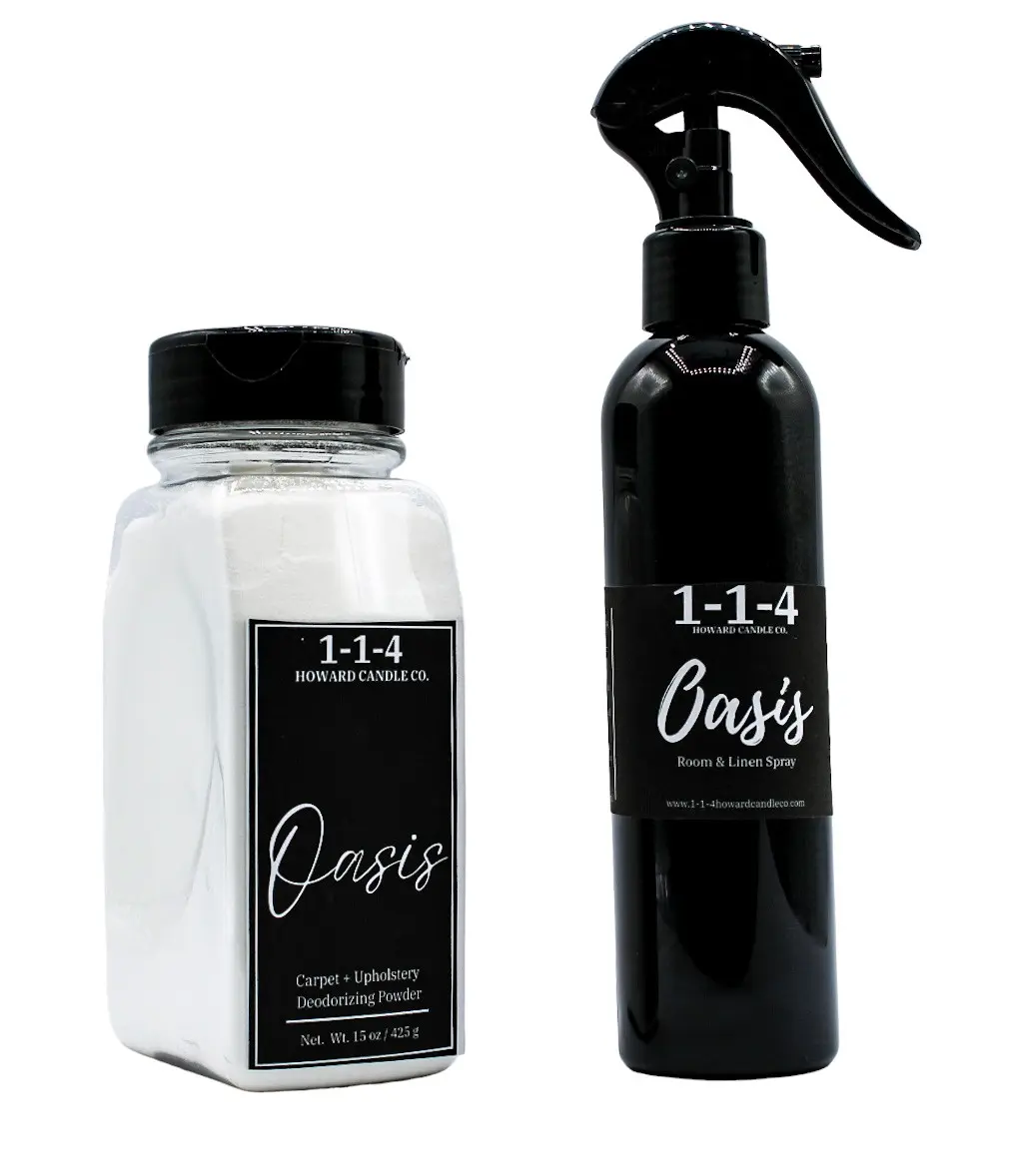 3 Ingredient Oasis Carpet & Upholstery Deodorizing Powder- Household Tropical - Works for Carpets, Rugs, Mattresses, Furniture. Odor removing powder set