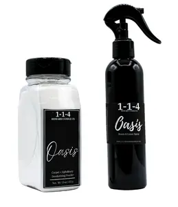 3 Ingredient Oasis Carpet & Upholstery Deodorizing Powder- Household Tropical - Works for Carpets, Rugs, Mattresses, Furniture. Odor removing powder set