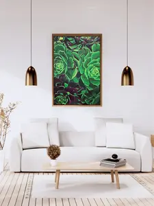 Succulent Bouquet Art Print: Botanical Plant Wall Art for Living Room, Bedroom, and more