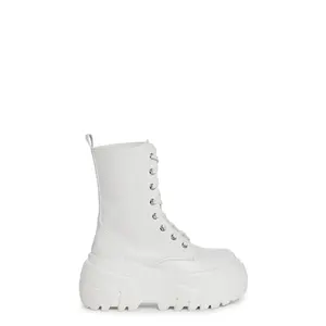 Optical Fuse Combat Boots - White