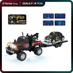 Hotfree 1/64 Mini RC Monster Truck, Pocket Size 2.4GHz Alloy Body Big Wheel Remote & App Control Car, USB Rechargeable Racing Toy, Stress Relief Desktop Entertainment, Valentine Birthday & Christmas Gift for Kids & Boyfriend