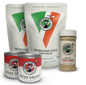Urban Slicer's 4 Pizza Bundle TT - Neapolitan Dough Mixes, Signature Sauces, & White Mojo for Epic Pizzas - Kitchen
