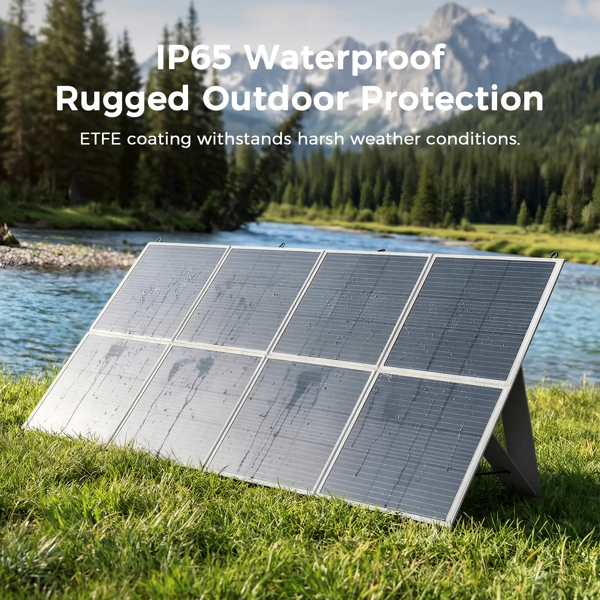 CTOLITY SP400 High Efficiency Single Crystal Off Grid Rechargeable Solar Panel (400W, 18V 22.2A) - Foldable Portable Outdoor Charger with MC4/XT60 Connector for RV Camping & Portable Power Station, 5-Year Warranty
