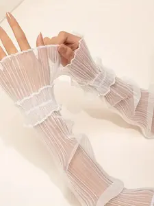 Women's Elegant Fingerless Lace Gloves, 1 Pair Cute Romantic Gloves, Fashionable Gloves for Women for Daily Wear, Trendy Breathable Gloves for Birthday Gift