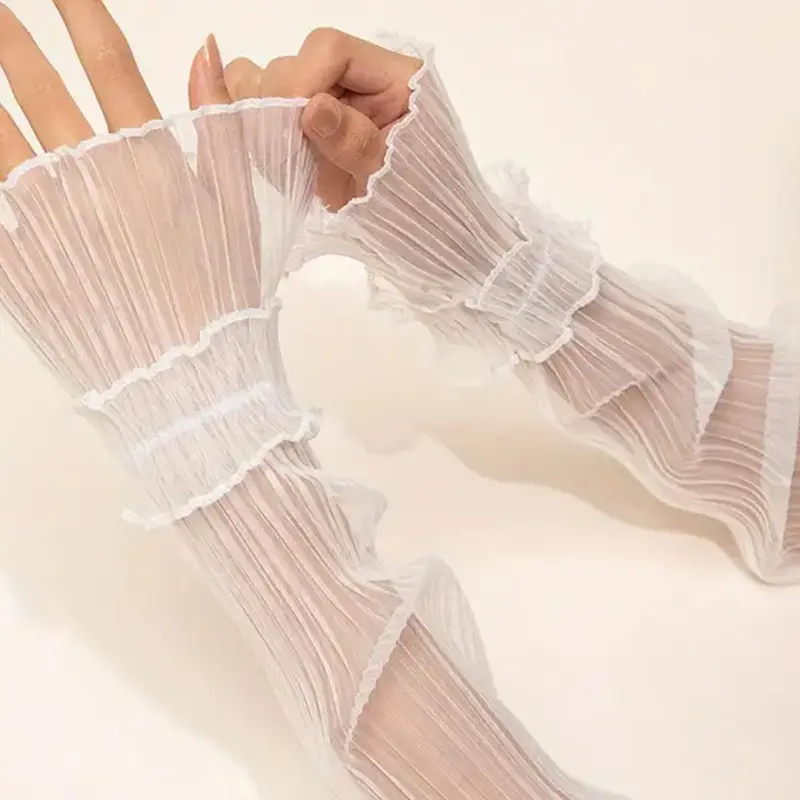 Women's Elegant Lace Gloves, 1 Pair Cute Romantic Wedding Gloves, Fashionable Gloves for Women for Daily Wear, Trendy Breathable Gloves for Birthday Gift