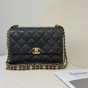 Pre-owned CHANEL Classic Flap in Black Caviar Leather with Gold Tone Hardware 16