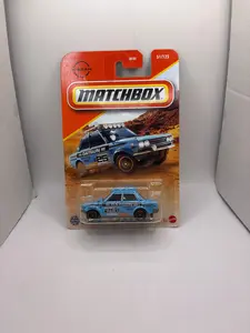 Matchbox 70 Datsun 510 Rally Diecast blue