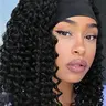 12 Inch Short Curly Headband Wigs for Women, Headband Style Wig, Gorgeous with Headband, Kinky Curly Wigs, Artificial Wig, Synthetic Wigs for Party, Daily Use, Synthetic Curly Hair