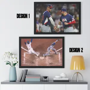 [Poster No Frame] USA Baseball Poster, Classic Tournament Style Baseball Poster, Vintage Sports Wall Art, Baseball Fan Gift