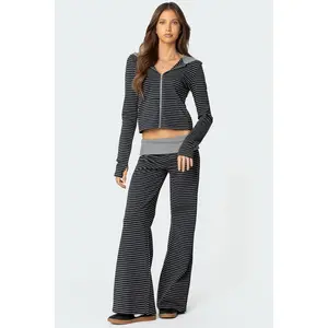Meggy Striped Foldover Pants