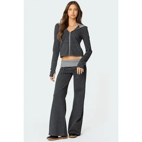Meggy Striped Foldover Pants