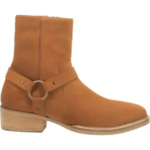 Dingo Mens Calgary Motorcycle Casual Boots Ankle - Brown
