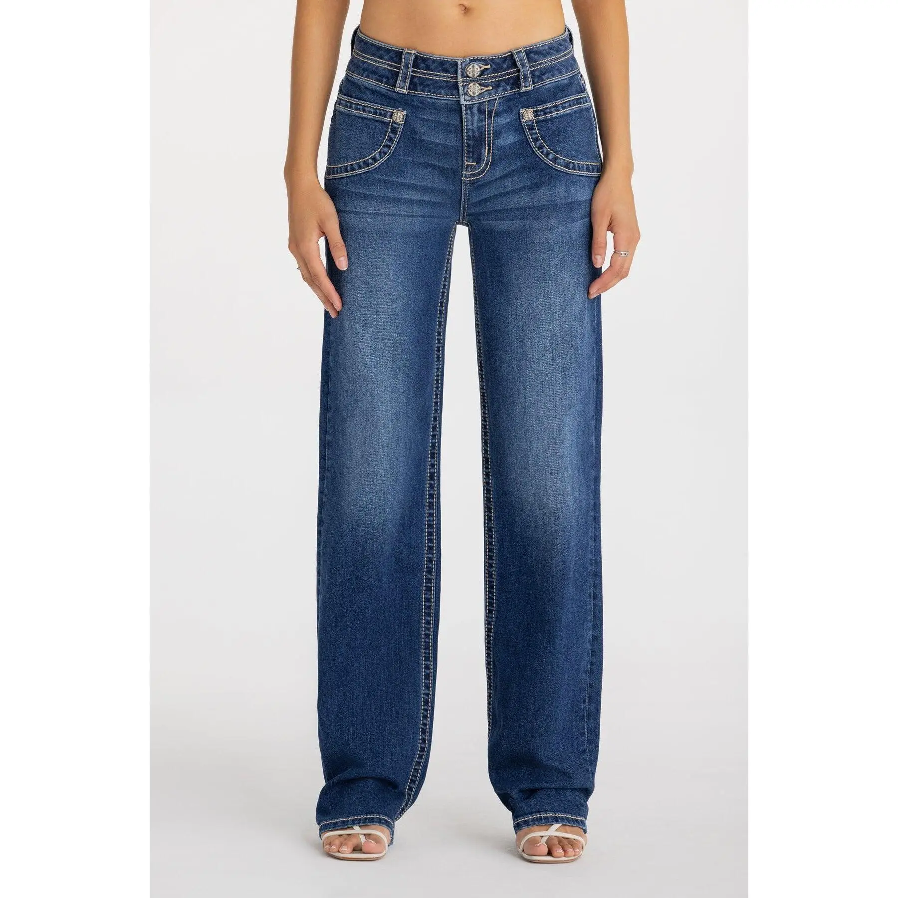 Nila Double Waist Slim Wide
