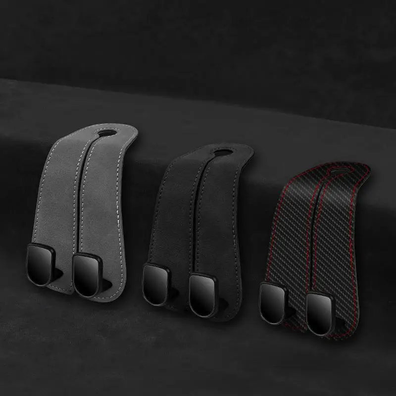 Car Headrest Hook, Car Seat Back Storage Hook, Wallet & Head Cover Pillow Hook, Suede Car Hook for Car Stowing & Tidying, Automotive, Car Hanger, Back