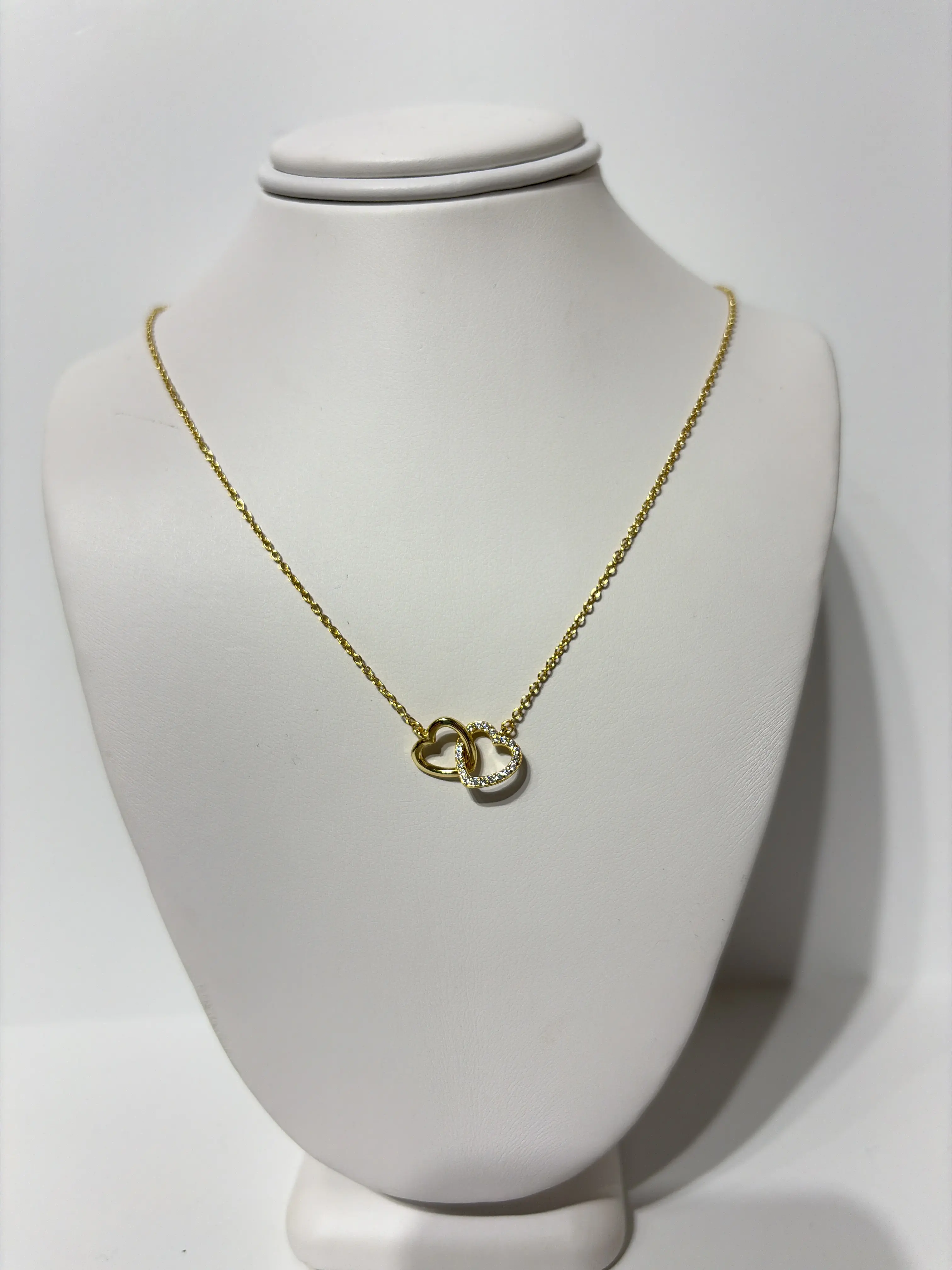 Sterling Silver Double Heart Necklace